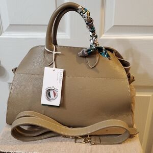 Anna Paolo Taupe Satchel Bag